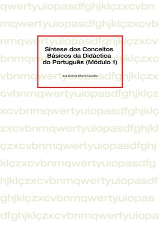 Síntese dos conceitos básicos da didáctica do português ana
